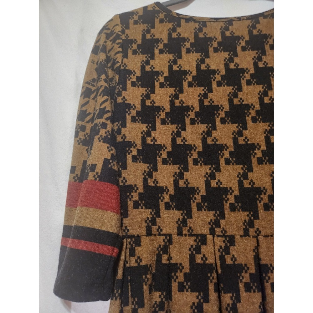 Ronni Nicole,Elegant Hounds Tooth,Brown Dress,Diamond ,Sz 12, Longsleeve Sweater - Picture 9 of 16